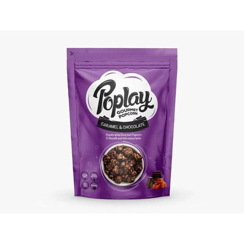 Poplay Popcorn Caramel & Chocolate 100g - CAFELAX