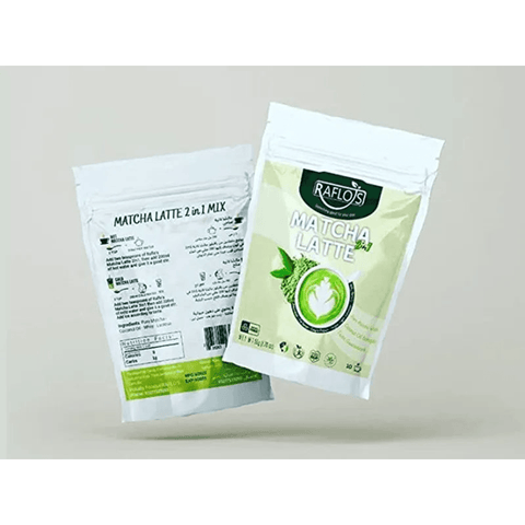 Raflos Organic Matcha Latte With Coconut Oil Based Milk 250g - CAFELAX