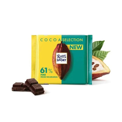 Ritter Sport 61% Dark Chocolate 100g - CAFELAX