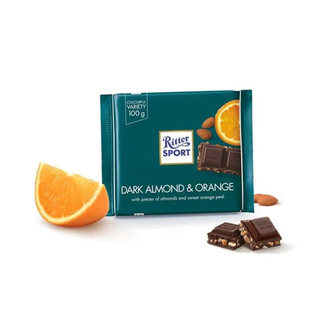 Ritter Sport Dark Almond & Orange Chocolate 100g - CAFELAX