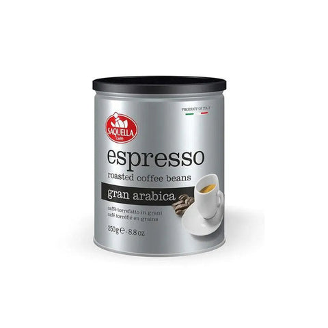 Saquella Gran Arabica Espresso Whole Beans Coffee Can 250g - CAFELAX