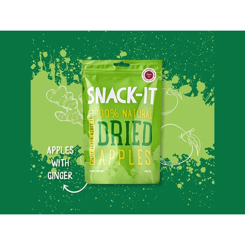 Snack-It 100% Natural Dried Apple Ginger 25g - CAFELAX