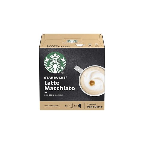 Starbucks Latte Macchiato Dolce Gusto Coffee Capsules - 12 Capsules - CAFELAX