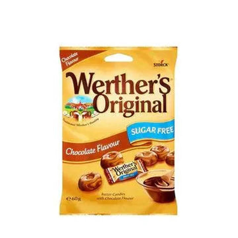 Werther's Original Suger Free Chocolate Flavoured Candies 60g - CAFELAX