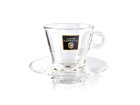 Carracci Cappuccino Cup & Saucer - Glass
