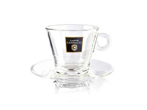 Carracci Cappuccino Cup & Saucer - Glass - CAFELAX