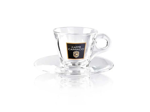 Carracci Espresso Cup & Saucer - Glass - CAFELAX