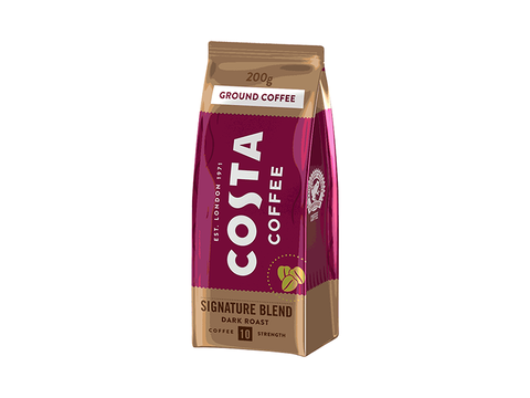 Costa Signature Blend Dark Roast Ground Coffee 200g