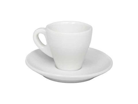 Espresso White Mug With Saucer 