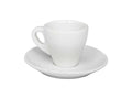 Double Espresso White Mug With Saucer - 90ml - CAFELAX