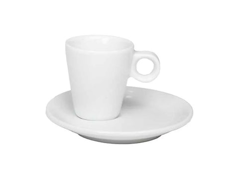 Espresso White Mug With Saucer 