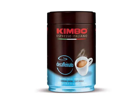 Kimbo Decaffeinato Ground Coffee Can 250g - CAFELAX