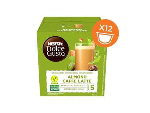 Nescafe Almond Caffe latte Dolce Gusto Coffee Capsules - 12 Capsules - CAFELAX