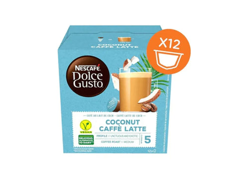 Nescafe Coconut Caffe Latte Dolce Gusto Coffee Capsules - 12 Capsules - CAFELAX
