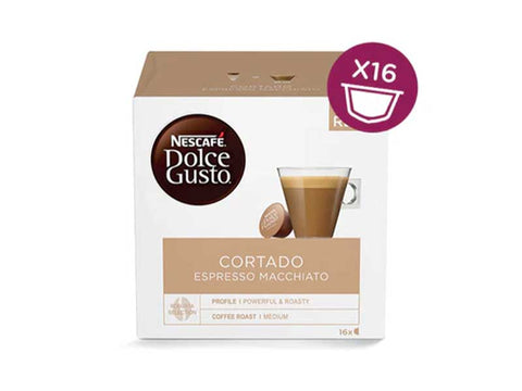 Nescafe Cortado Espresso Macchiato Dolce Gusto Coffee Capsules - 16 Capsules