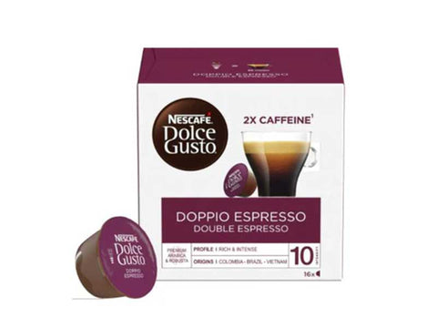 Nescafe Doppio Espresso Dolce Gusto Coffee Capsules - 16 Capsules