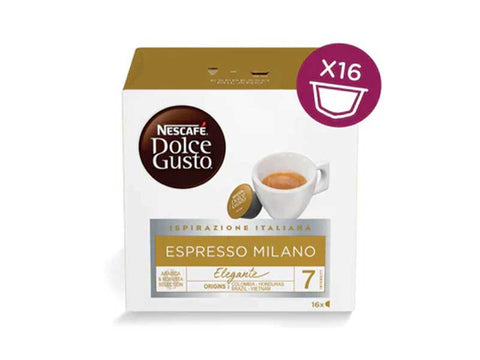 Nescafe Espresso Milano Dolce Gusto Coffee Capsules - 16 Capsules