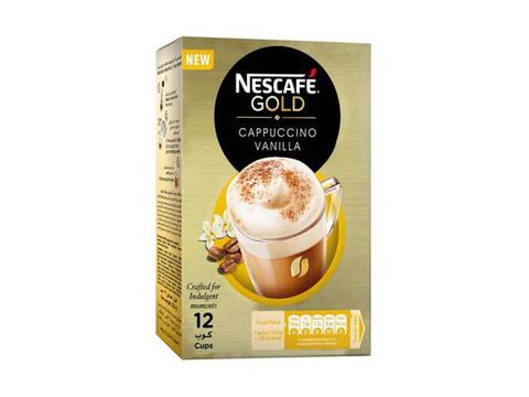 Nescafe Gold Cappuccino Vanilla 12 Sachets