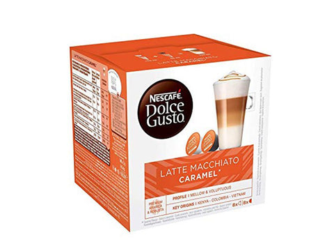 Nescafe Latte Macchiato Caramel Dolce Gusto Coffee Capsules - 16 Capsules