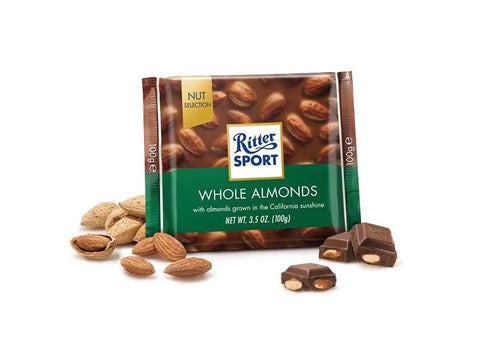 Ritter Sport Whole Almonds Chocolate 100g