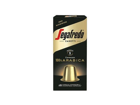 SEGAFREDO 100% Arabica Aluminum Coffee Capsules 10 Capsules