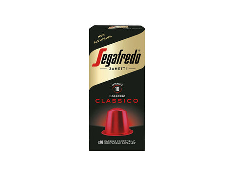 SEGAFREDO Classico Aluminum Coffee Capsules - 10 Capsules