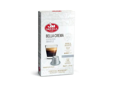 Saquella Bella Crema Coffee Capsules - 10 Capsules - CAFELAX