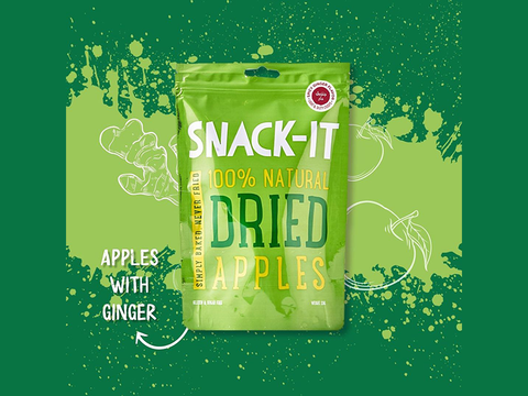 Snack-It 100% Natural Dried Apple Ginger 25g