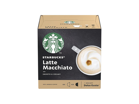 Starbucks Latte Macchiato Dolce Gusto Coffee Capsules - 12 Capsules