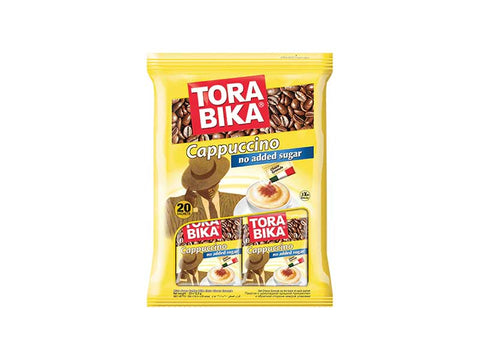 Tora Bika Cappuccino No Add Sugar 20 Sachets With Extra Choco Granule