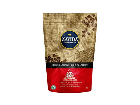 Zavida 100% Colombian Sugar Free Whole Beans Coffee 340 g - CAFELAX