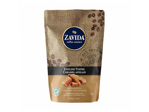 Zavida English Toffee Sugar Free Whole Beans Coffee 340 g - CAFELAX