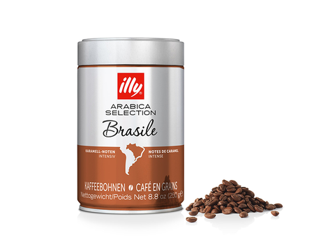 illy Arabica Selection Brasile Whole Coffee Beans Can 250g 