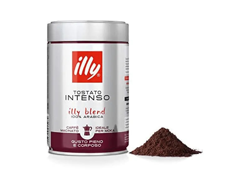 illy Tostato Intenso Ground Coffee For Moka Pot 250g CAFELAX