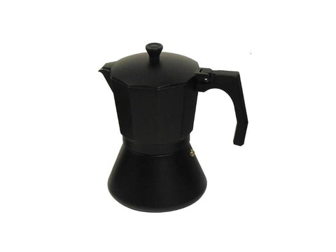 Black Moka pot with Induction Base - 3 Cups